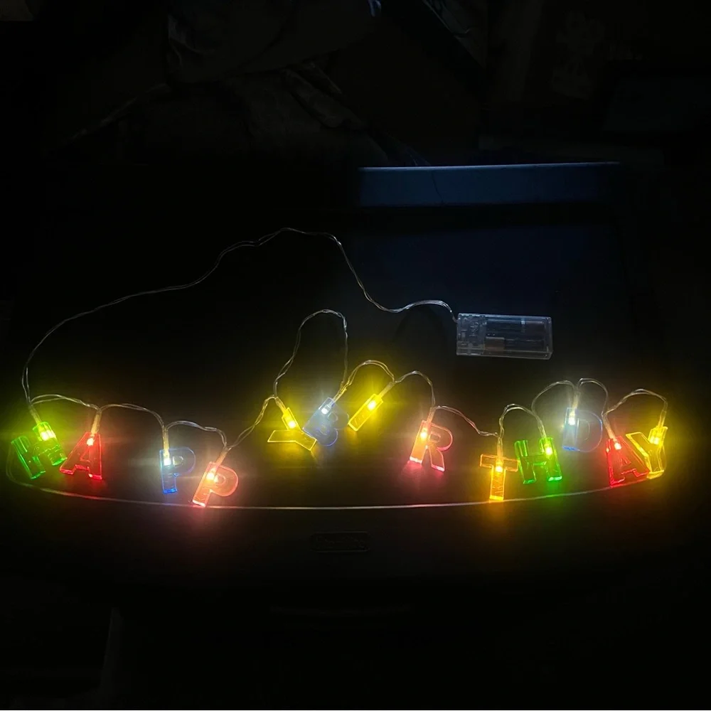 4ft Happy Birthday 13 Colorful Letter LED String Lights Party Hanging Decoration